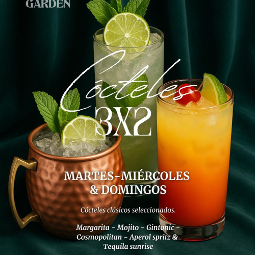 3 x 2 coctelería clásica